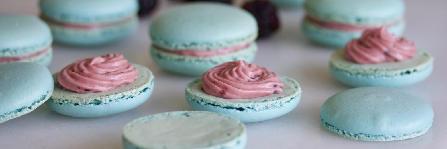 Blackberry Cheesecake Macarons